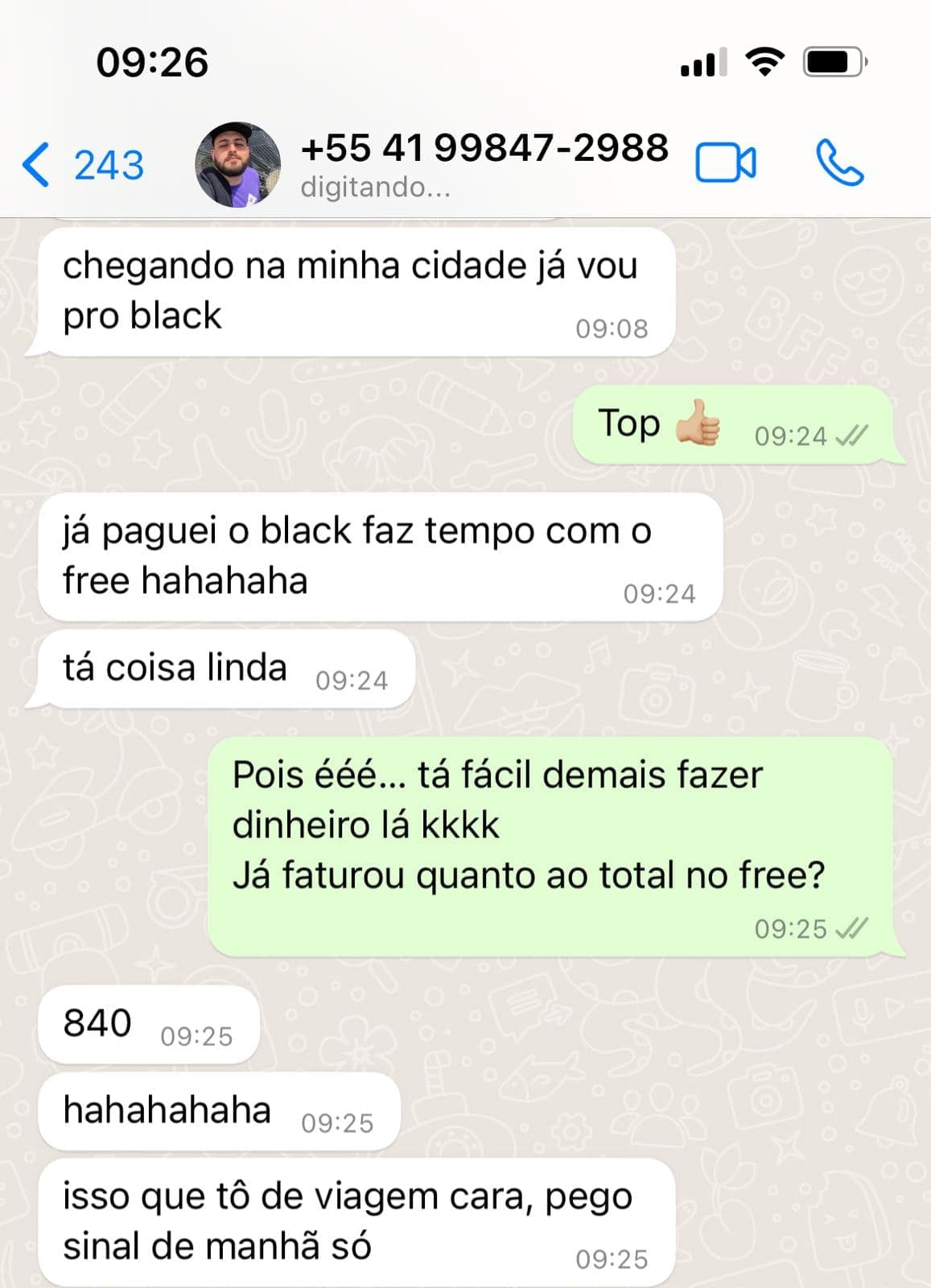 Depoimento de um usuário